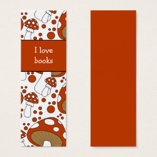 Cute Mushroom Doodle Bookmark Design