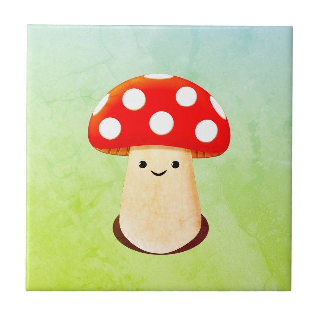 Cute Mushroom Drawing Tile (Front)