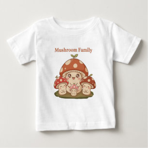 Cute Mushroom Family Kawaii Cottagecore Baby T-Shirt