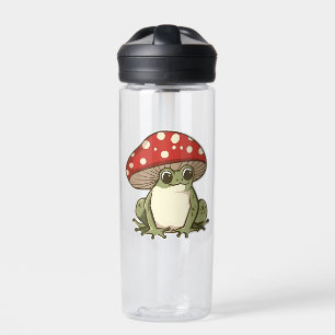 Cute mushroom frog water bottle