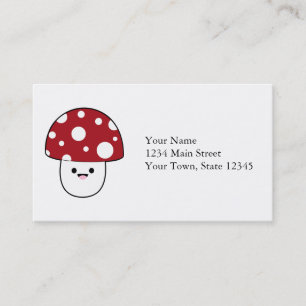 Cute Mushroom Fungi Business Card