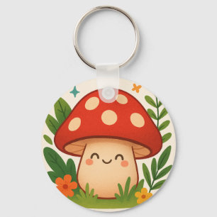 Cute Mushroom Keychain