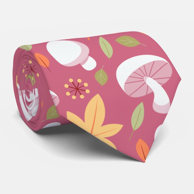 Cute Mushroom Neck tie | Emma B. (Rolled)