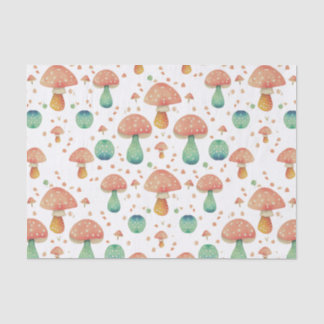 Cute Mushroom Pattern Tissue Paper