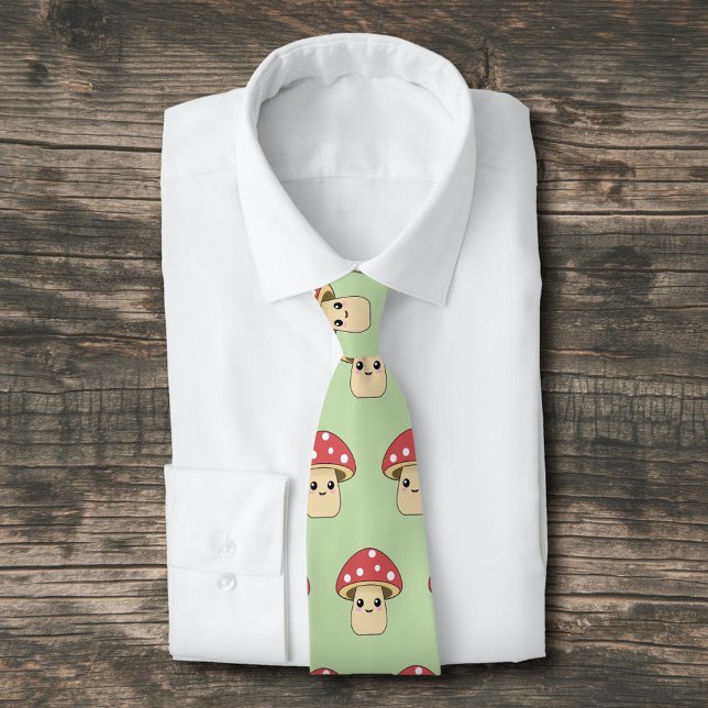 Cute Mushroom Tie (Cute Mushroom Neck Tie)