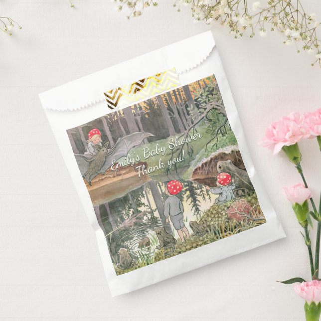 Cute Mushroom Woodland Frog Baby Shower Favour Bag (Sealed)