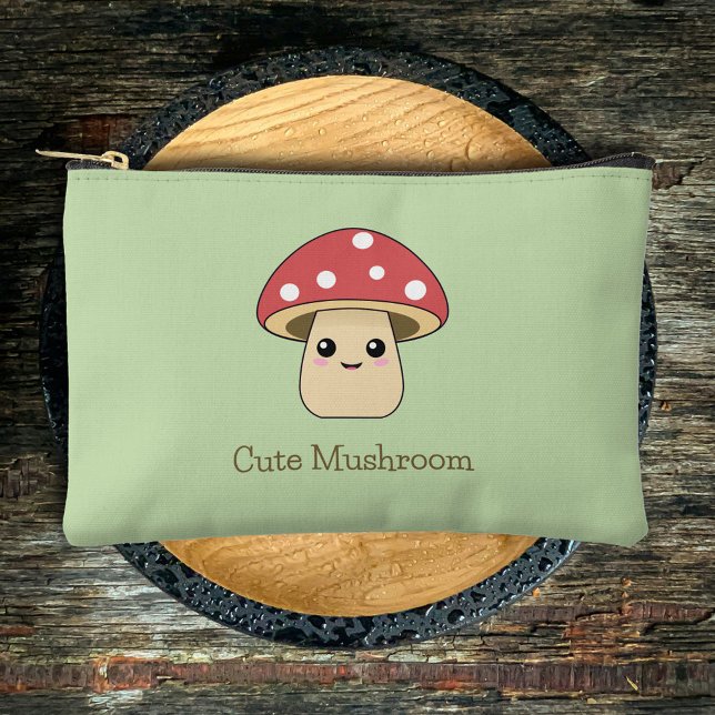 Cute Mushroom Zipped Pouch (Cute Mushroom Zipped Pouch)