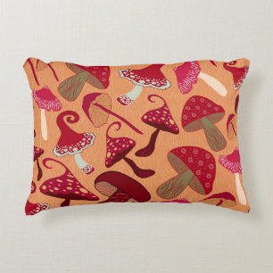 Cute Mushrooms Accent Pillow