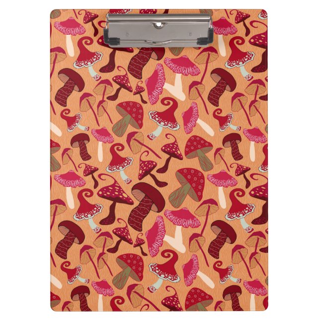 Cute Mushrooms Clipboard (Front)