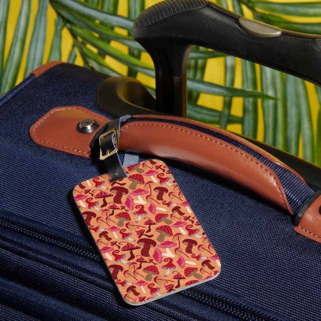 Cute Mushrooms Luggage Tag (Front Insitu 1)
