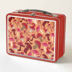 Cute Mushrooms Metal Lunch Box