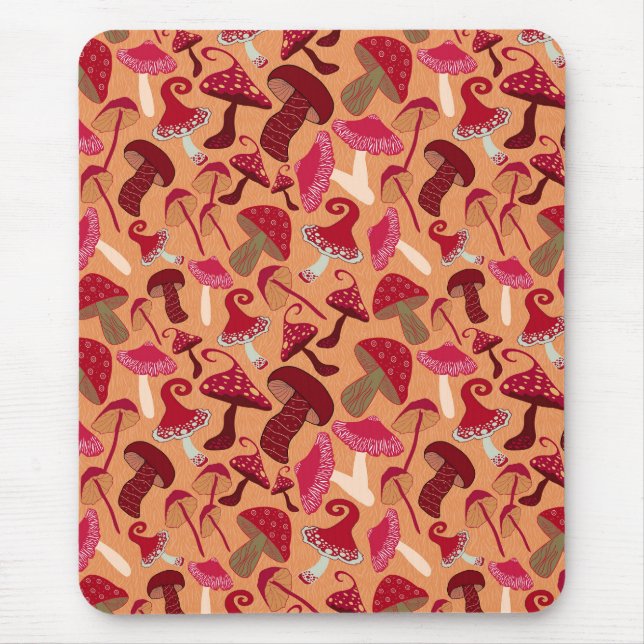 Cute Mushrooms Mouse Pad (Front)