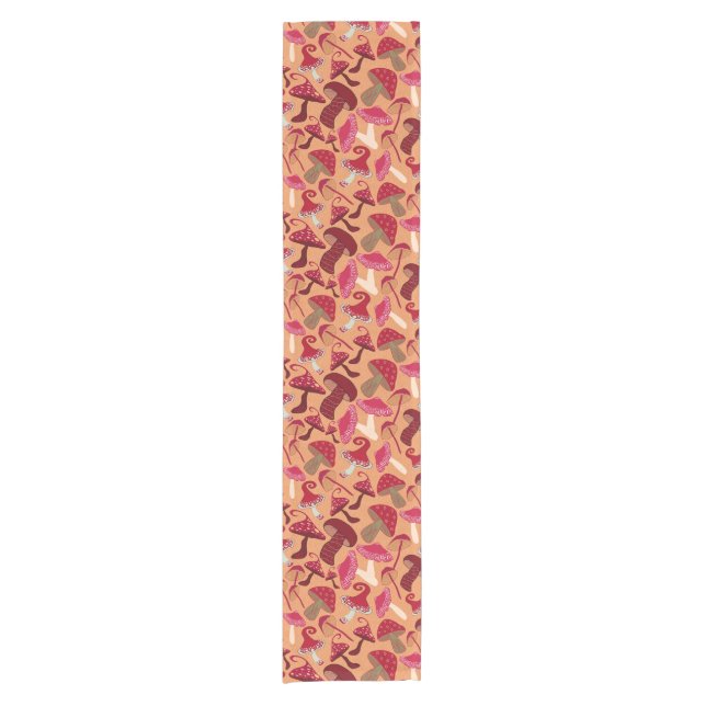Cute Mushrooms  Short Table Runner (Front)