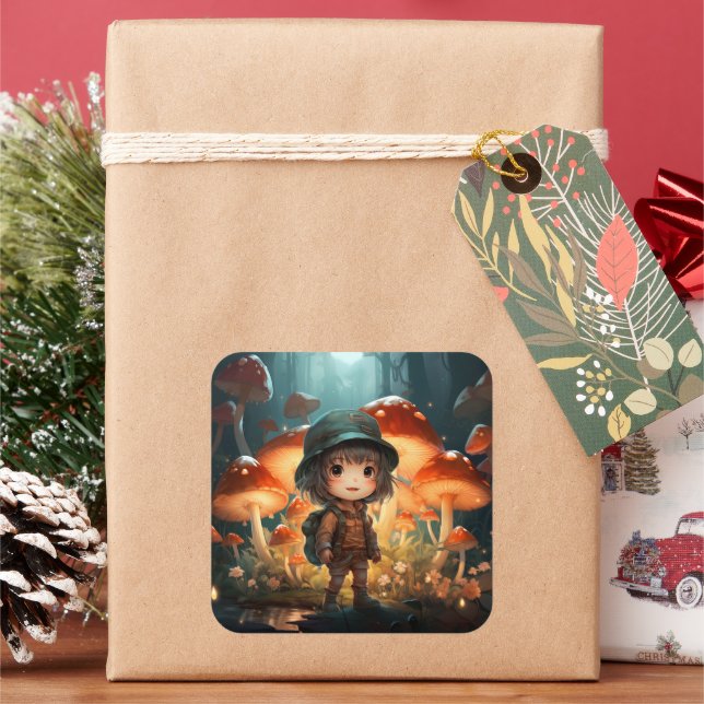 Cute mushrooms sticker (Holiday)