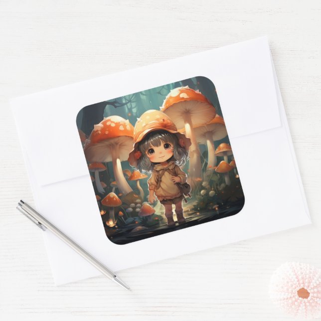 Cute mushrooms sticker (Envelope)