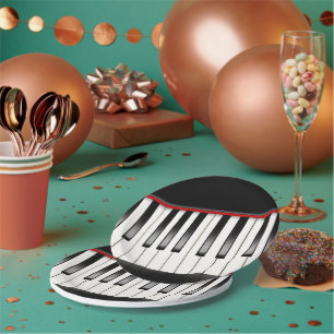 Cute Music fun party Piano paper plates