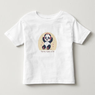 Cute Music Panda Toddler T-shirt