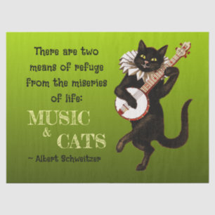 Cute Musical Cat Two Means of Refuge Schweitzer Tissue Paper
