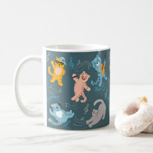 Cute Musical Cats Pattern Kids Kitchen Mug