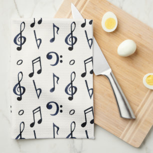  Cute Musical Notes Pattern Kitchen Towel
