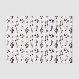 Cute Musical Notes Pattern Tissue Paper