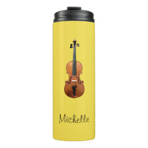Cute Musical Violin Custom Thermal Tumbler