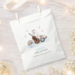 Cute Musician Polar Bear Baby Shower  Favour Bag
