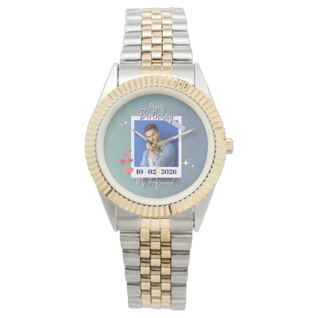Cute My Boyfriend Birthday Gift  Watch (Front)