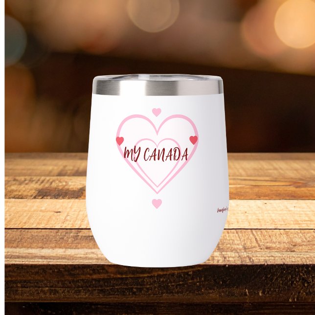 Cute 'My Canada ''Reds and Pinks Personalize (Elegant Design, personalize with a few meaningful words.)