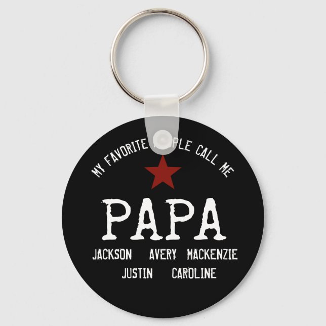 Cute My Favourite People Call Me... Personalized   Keychain (Front)