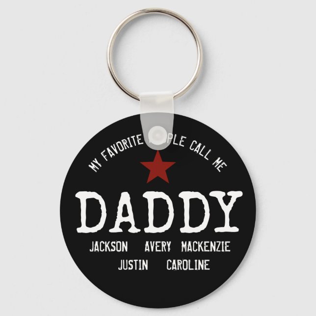 Cute My Favourite People Call Me... Personalized  Keychain (Front)