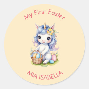 Cute My First Easter Unicorn Baby Sticker