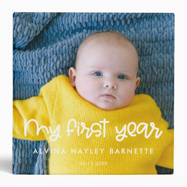 Cute My First Year Baby photo album Binder (Front)