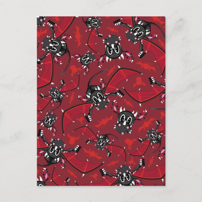 Cute Mystical Dragon Pattern Postcard (Front)
