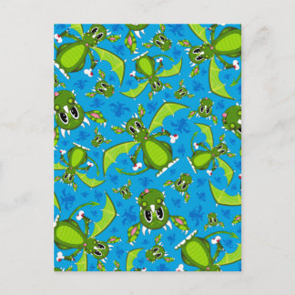 Cute Mystical Dragon Pattern Postcard
