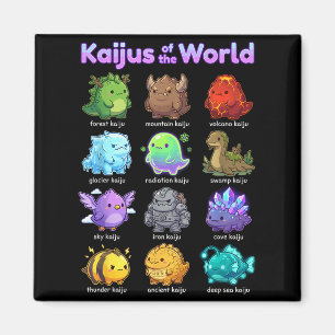 Cute Mythical Beast Collection Kawaii Kaiju Charac Magnet