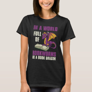 Cute Mythical Creature Bookworm Book Dragon Readi T-Shirt