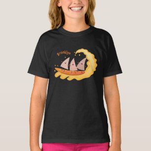 Cute nachos corn chips surfing cartoon  T-Shirt