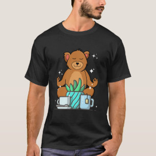 Cute Namaste Bear Do Yoga Gardening  Coffee Tea T-Shirt