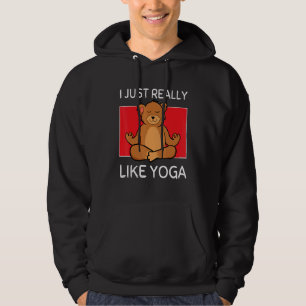 Cute Namaste Bear I Just Really Like Yoga Pilates Hoodie