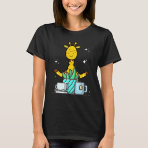 Cute Namaste Giraffe Do Yoga Gardening  Coffee T-Shirt