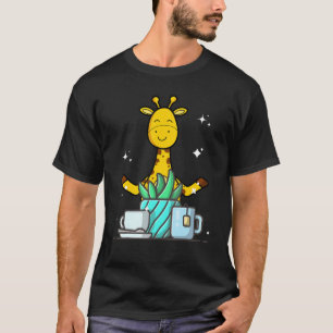 Cute Namaste Giraffe Do Yoga Gardening  Coffee T-Shirt