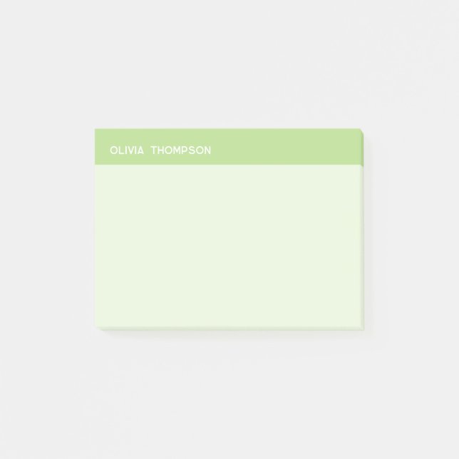 Cute Name Green Sticky Post-it Notes (Front)