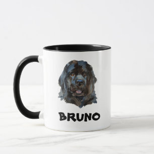 Cute Name Monogram Newfoundland Dog Mug