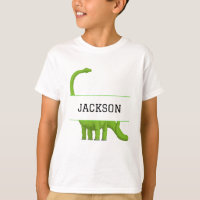 Cute Name Personalized Kids' Dinosaur White