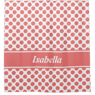 Cute Name Pink & White Polka Dot Pattern