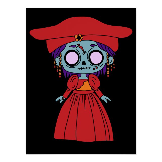 Cute Namibian Zombie Poster (Front)