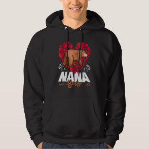 Cute Nana Bear Heart Grandma Happy Mother's Day W Hoodie