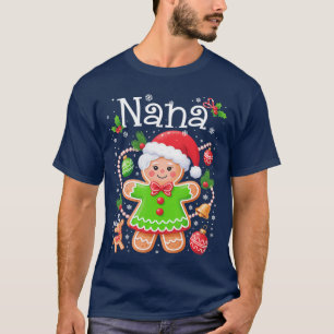 Cute Nana Gingerbread Family Matching Christmas Co T-Shirt