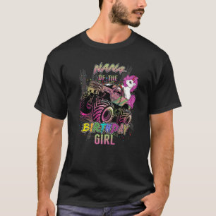 Cute Nana Of A Monster Truck Girl Birthday Girl Un T-Shirt